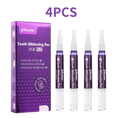 Transform Your Smile with V34 Purple Teeth Whitening Gel Pen - Instant Stain Removal & Color Restoration